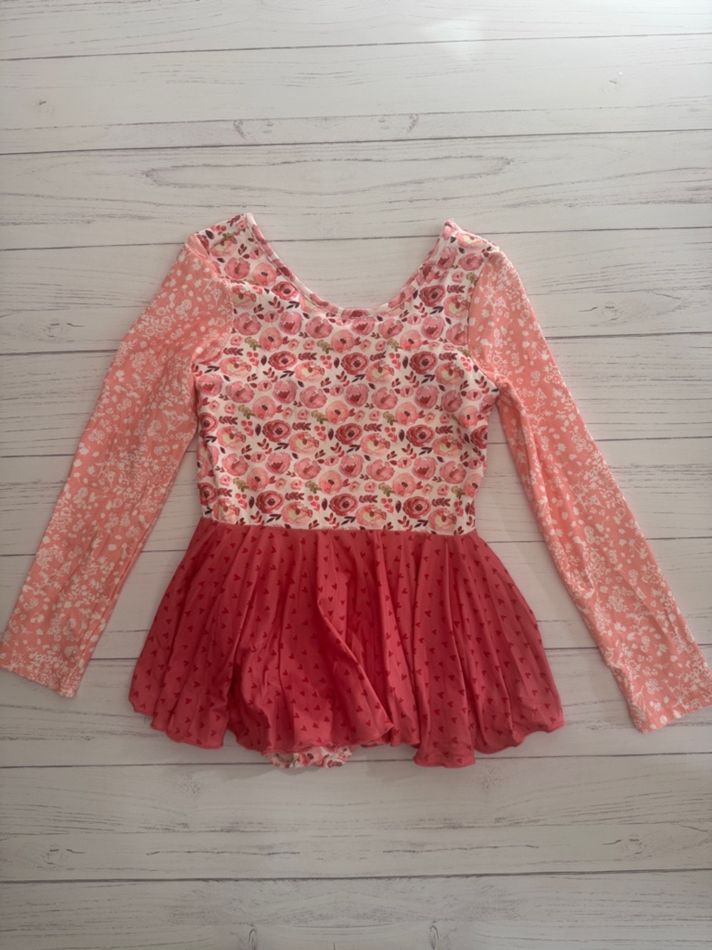 Cheeky plum Girls Floral Pink Long Sleeve Dance Dress